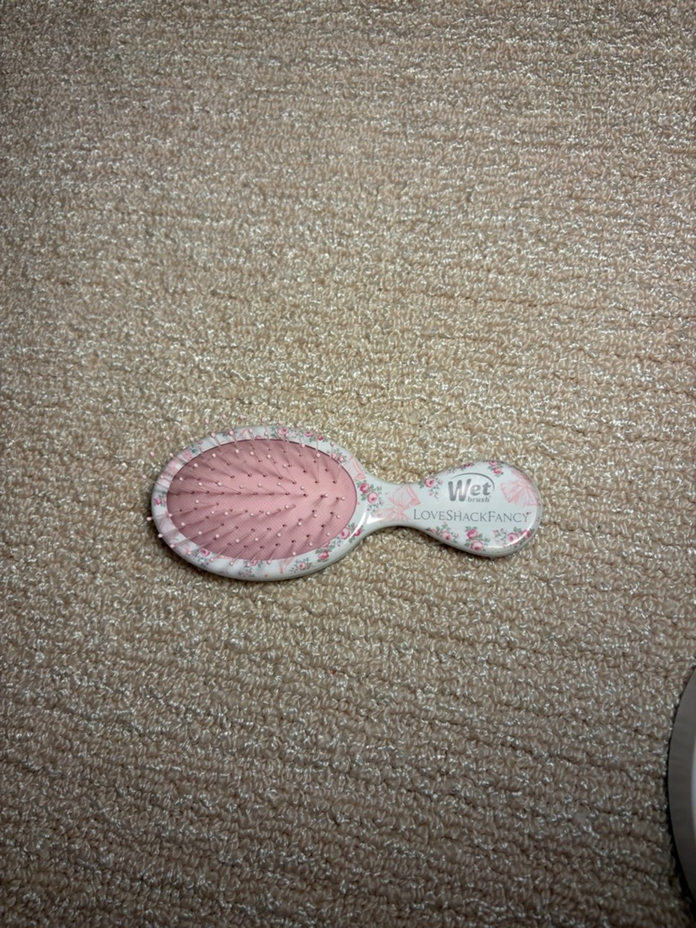 LoveShackFancy Pink Floral Detangling Brush